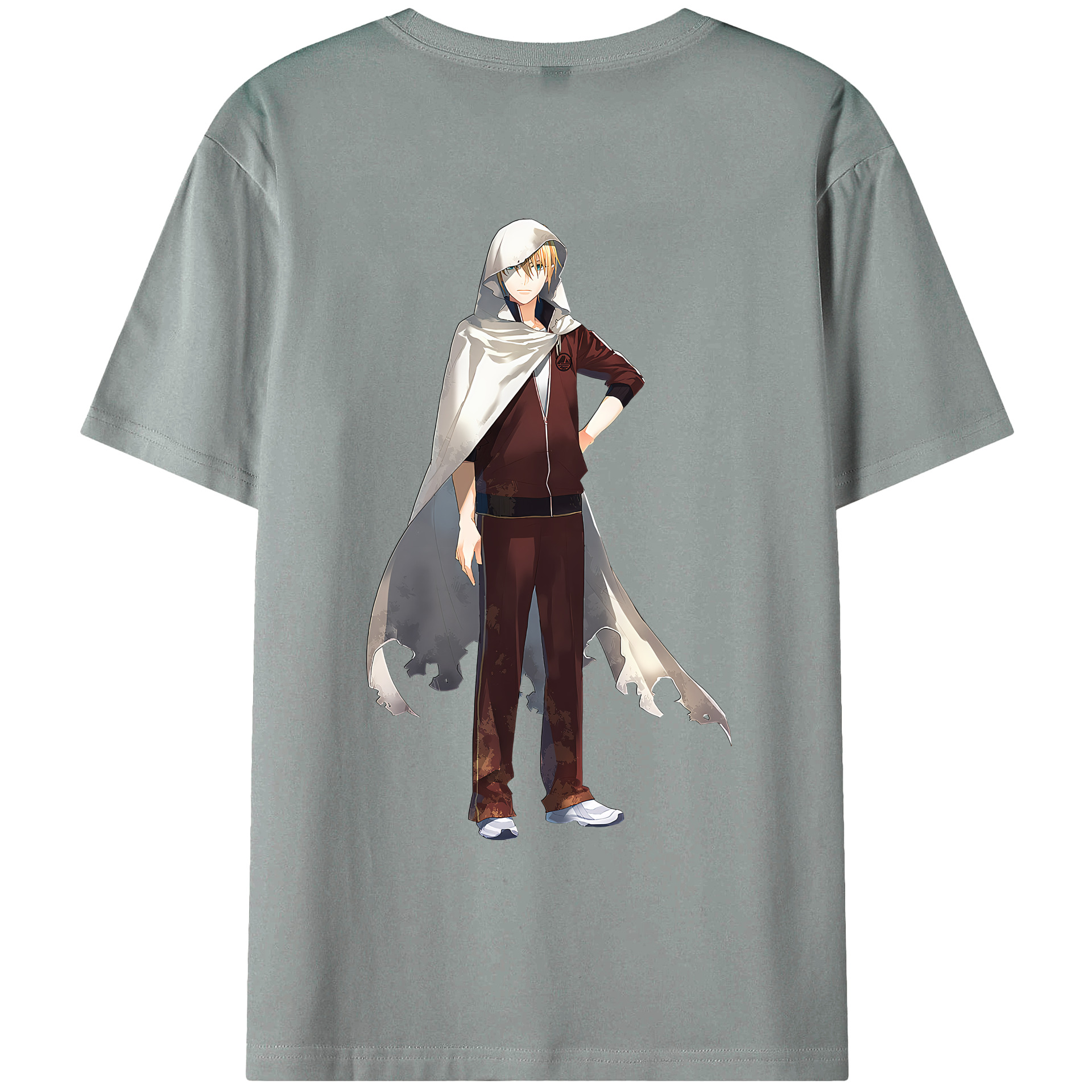 （画像用） 刀剣乱舞 Touken Ranbu 綿100％ メンズ半袖Tシャツ（バックプリント） 通気性